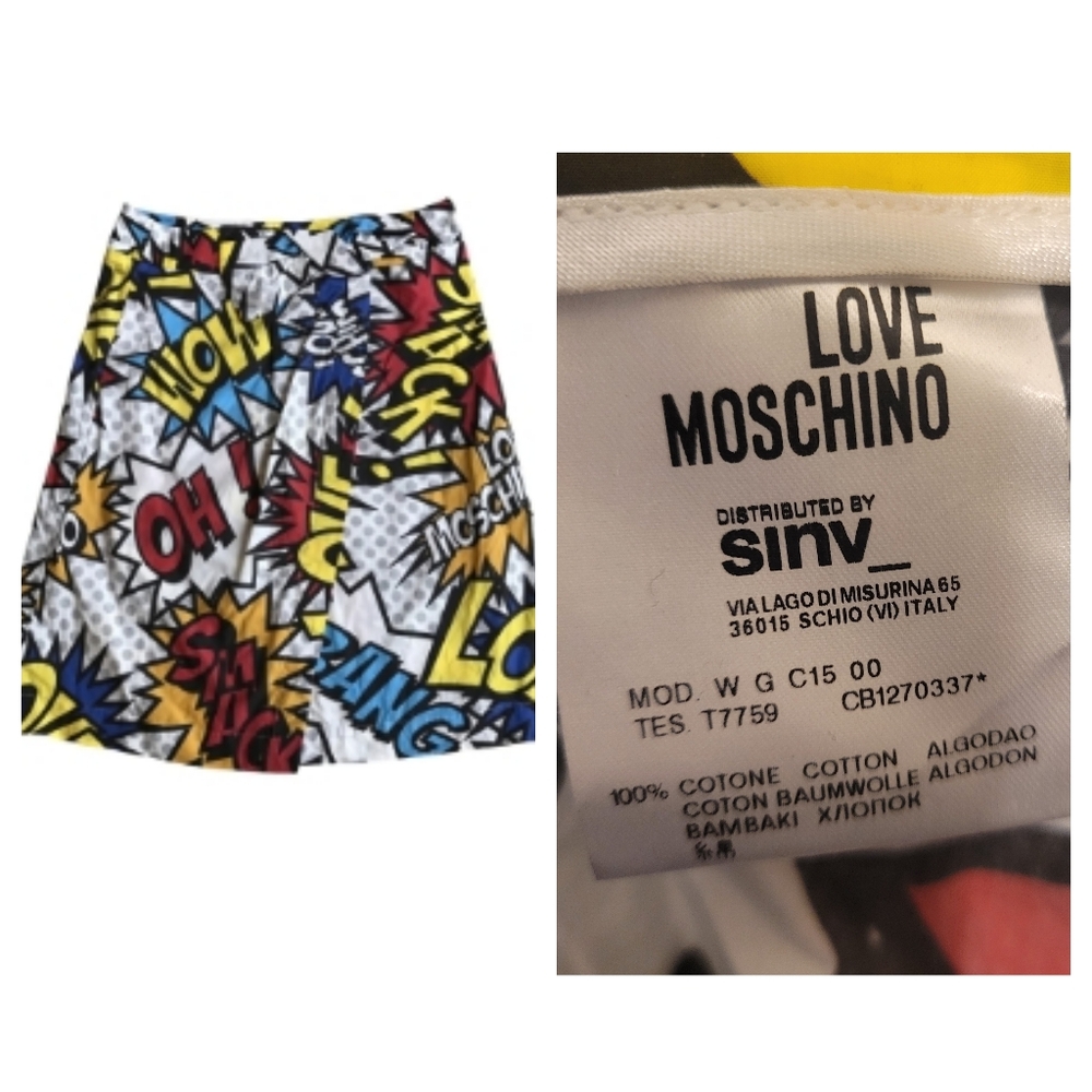 LOVE Moschino graphic skirt
